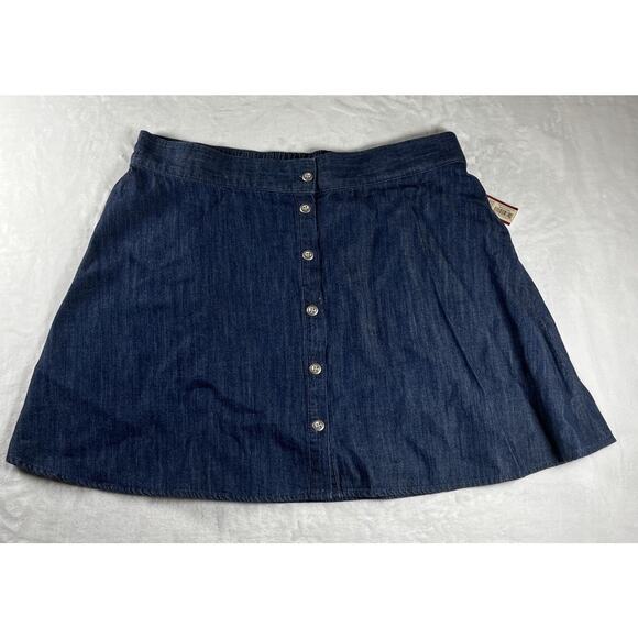 Merona Women's 2XL Denim Button Front Allison Skirt NWT - Picture 1 of 5